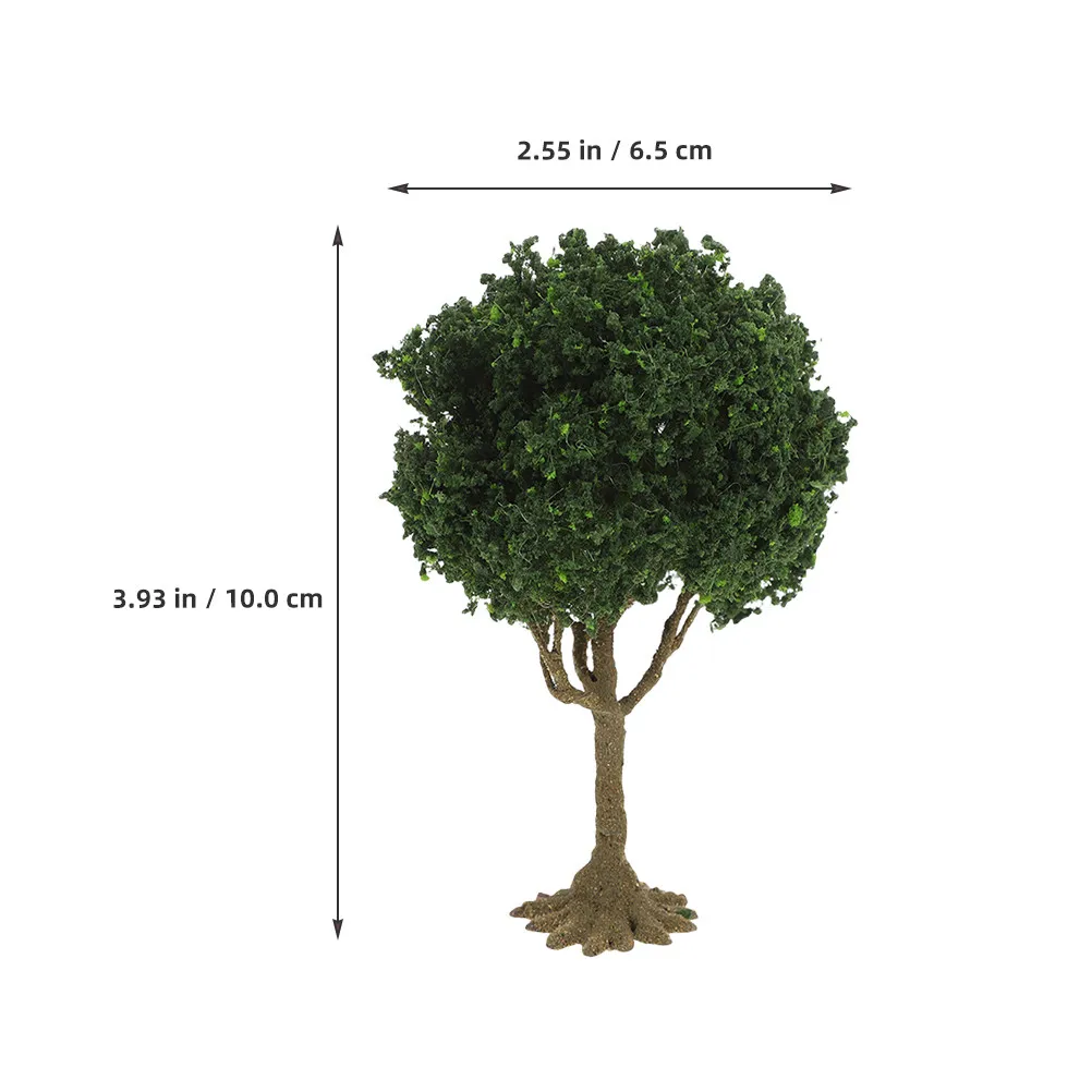 2Pcs Mini Landscape Trees Scenic Artificial Tree Models for Train Railroad Diorama Garden Scenery Landscape Supplies 10Cm