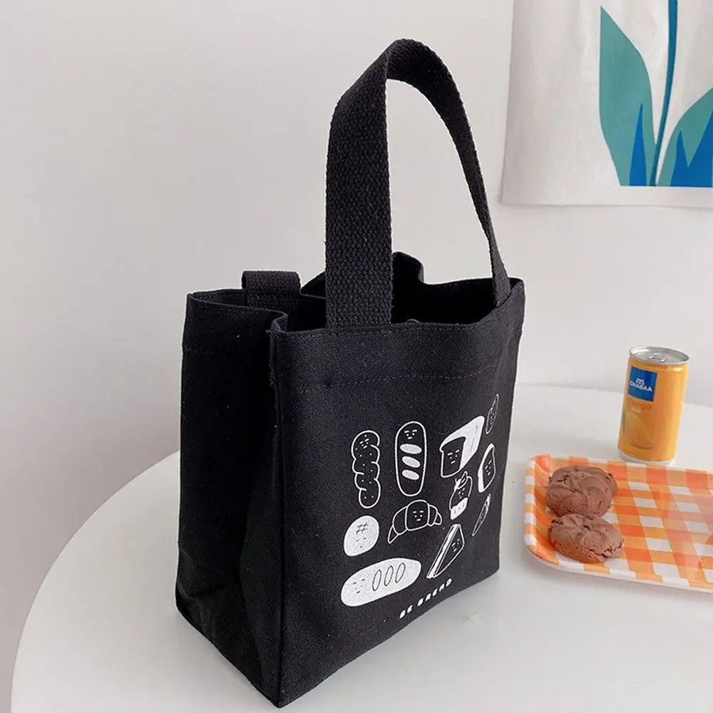 New Cloth Lunch Bag Container Small /Larger Canvas Lunch Box Picnic Tote Food Storage Bags