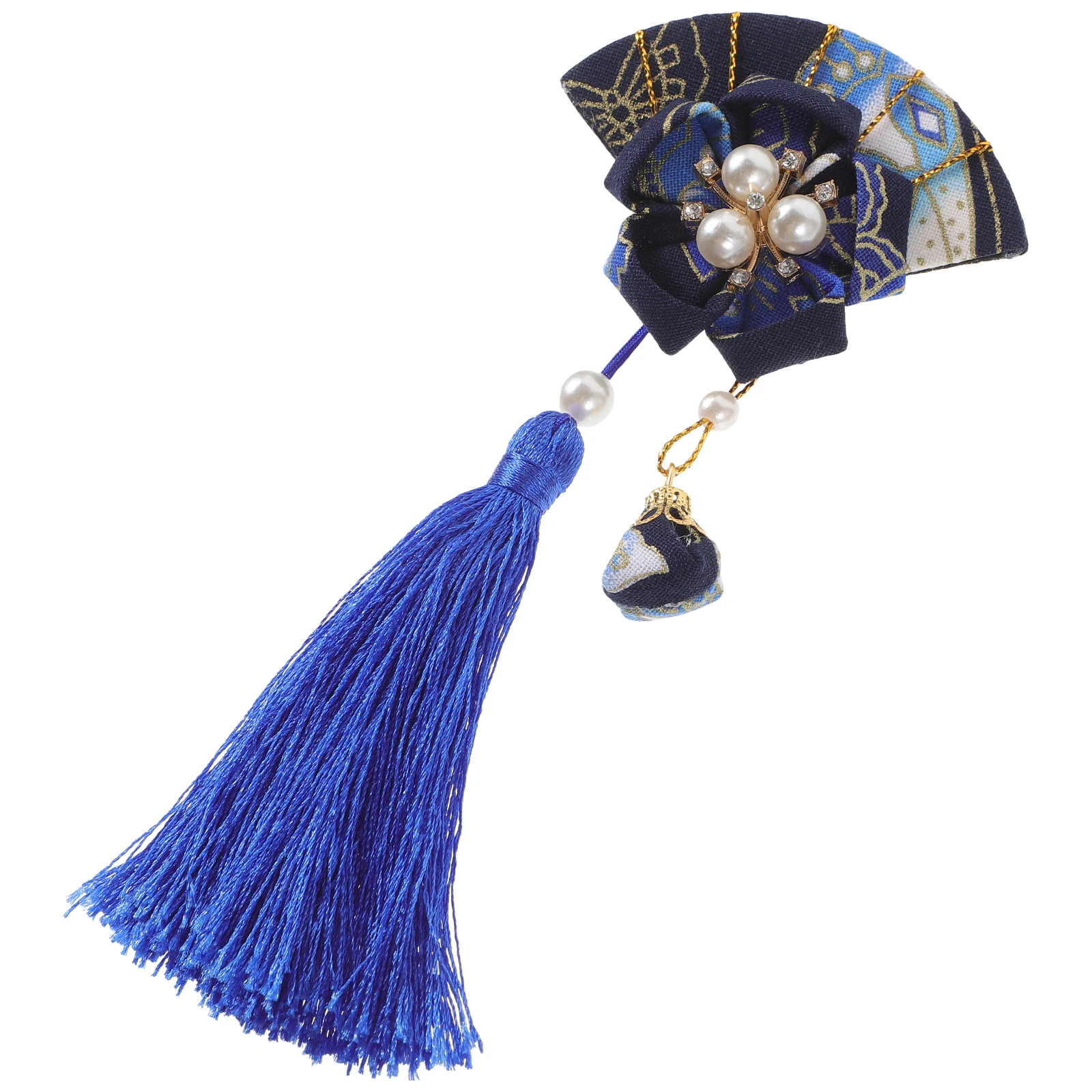 

Japanese Fan Clip Small Fabric Tassel for Hanfu Fan Hair Decoration Costume Accessories Perfect Wedding Party Gift