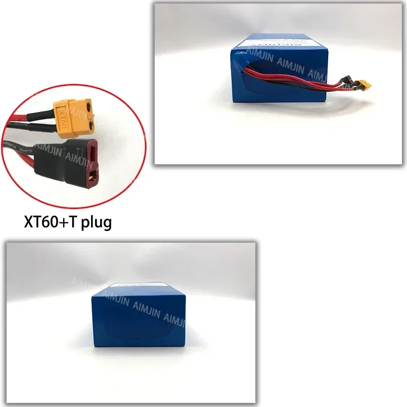 Batería de iones de litio AIMJIN 16S5P 60V 20000mAH adecuada para motocicletas, scooters, bicicletas, batería de repuesto de alta potencia XT60 + enchufe T