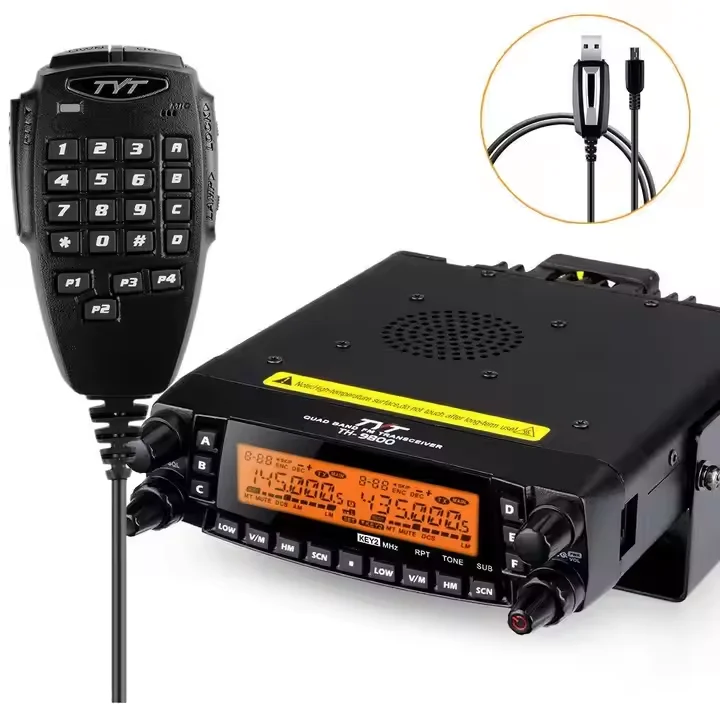 For TYT TH-9800 FM Quad Band Walkie Talkie 20KM Range 50W Output Power Similar To Yaesu FT8900 29/50/144/430Mhz Mobile For Radio