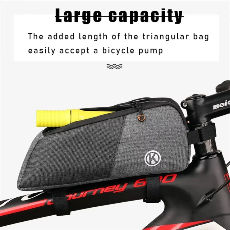 Bicycle Bag Frame Front Top Tube Bag Large Capacity Waterproof MTB Bike Triangle Pouch Phone Case Beam Pack Cycling Accessories