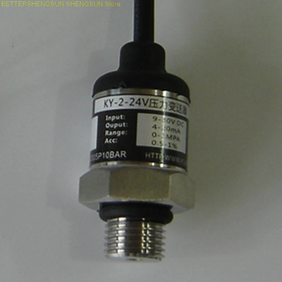 Stainless steel lead 4-20mA pressure sensor 0-1MPa pressure transmitter range 10Ba