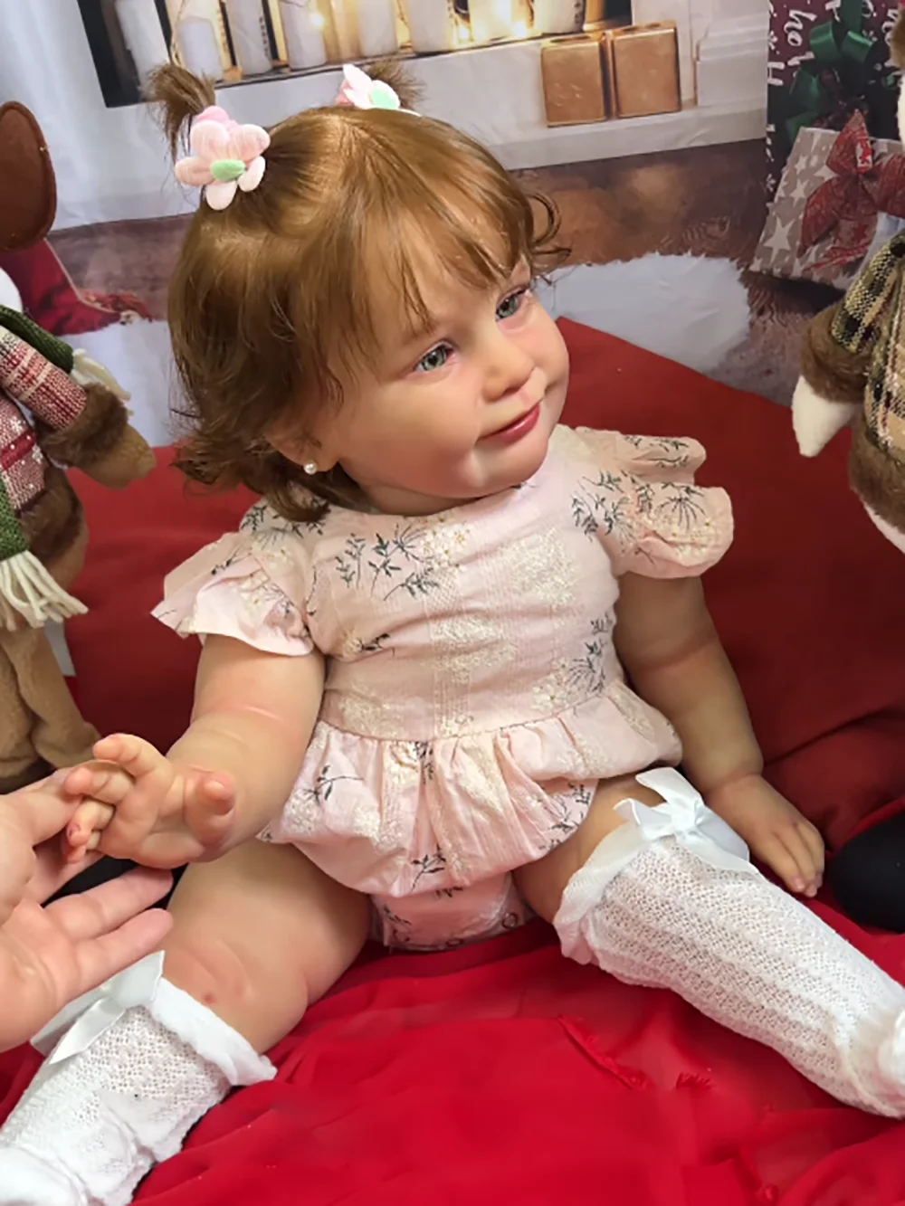 26Inch Handmade Real Looking Toddle Baby Girl Reborn Zoe with 3D Skin Visible Veins Lifrlike Smile Face Baby Dolls Gift for Xmas