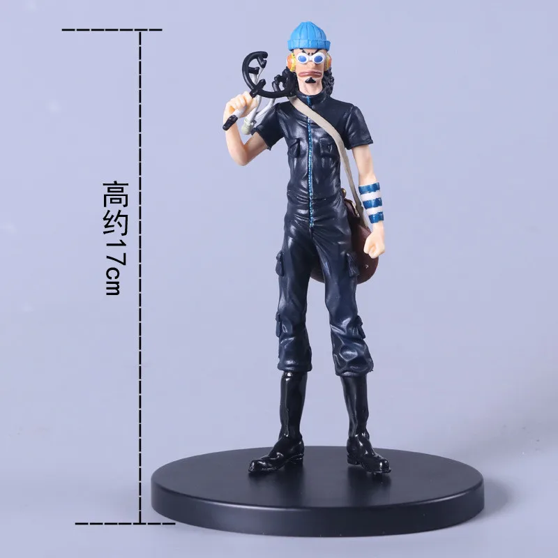 Anime Figure ONE PIECE Robin Nami Usopp Chopper Burukku Black Dress Standing Model Toy PVC Children's Gift Collection