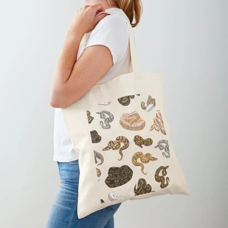 

Ball Python Morph Snake Pattern Tote Bag cloth bag woman Big bag canvas tote Handbags women