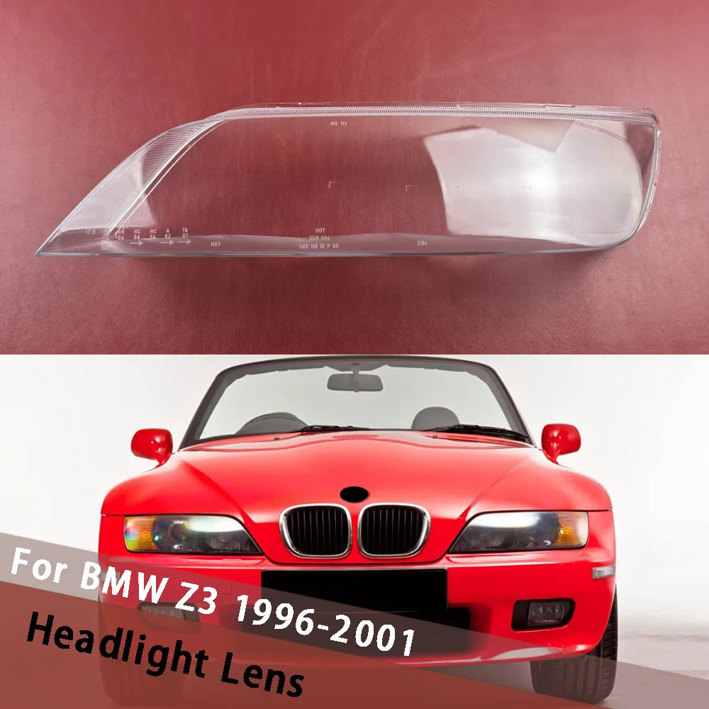 Für BMW Z3 1996-2001 Auto-Scheinwerferabdeckung Transparente Scheinwerfer-Glaslinse Plexiglas Ersatz für Original-Lampenschirm Lampenabdeckung