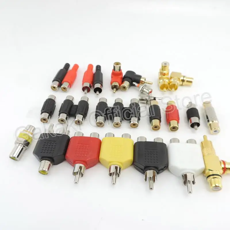 RCA Connector Male Female Jack Plug M/F 2RCA 3RCA Adapters for cctv Camera AV Video Audio