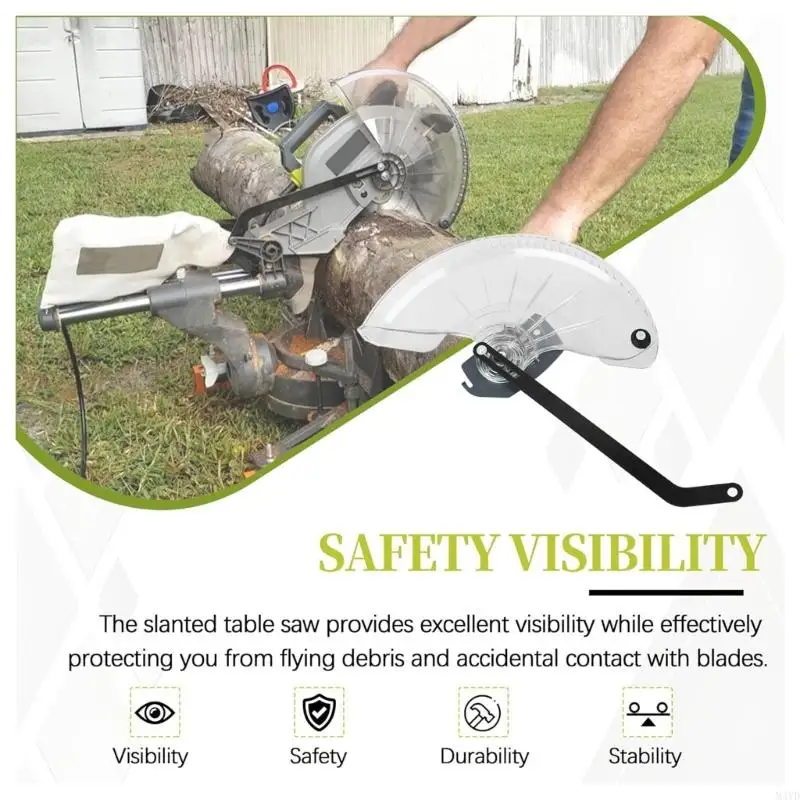 

Srong Miters Cut Safety Guard Shielding Includes Adjustable Brackets Not Splashes Defense Mechanism for Machine Use M4YD