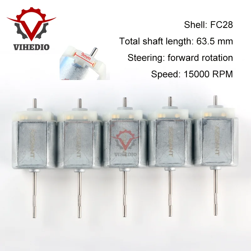 

5 PCS OEM Motor FC280 DC 15000 RPM 63.5mm DIY Engine For Car Replacement Power Accesseries Forward Rotation Toy High Quality