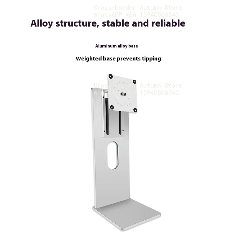 aluminum alloy silver rotating lifting monitor 27/32/34 inch bracket computer screen hole 100