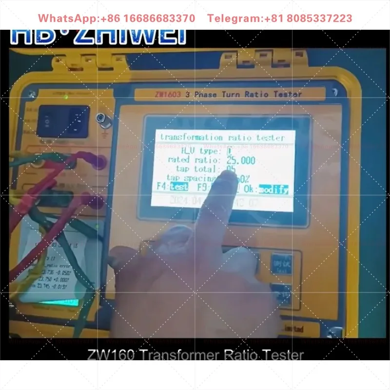 ZW160 Multi functional Transformer TTR Instrument Three phase Transformer Turn Ratio Tester