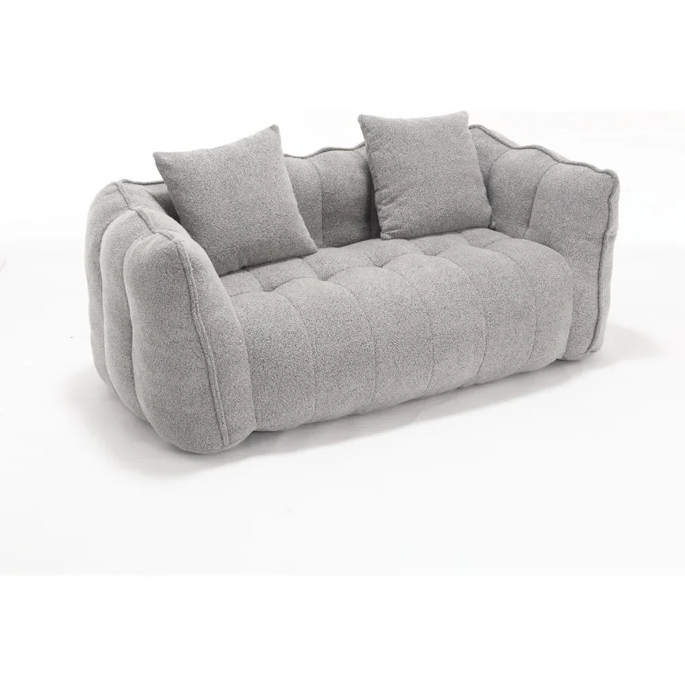 أريكة كراسي بين باج بحجم مزدوج، أريكة بين باج عملاقة للبالغين، أريكة كيس فول بمقعدين مملوءة بإسفنج الذاكرة، أريكة كسولة مريحة