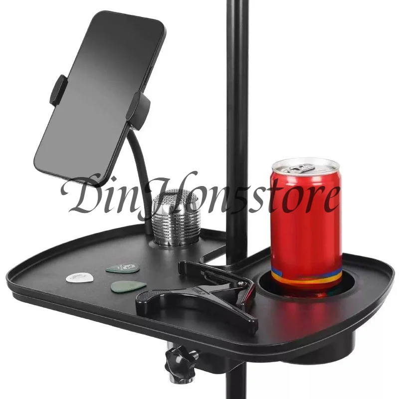 Microphone Stand Tray Clamp on Drink Holder for Classrooms Concert Recording