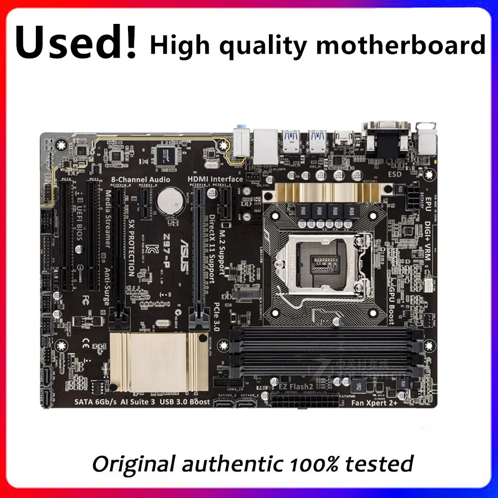 For Asus Z97-P Desktop Motherboard Z97 LGA 1150 For Core i7 i5 i3  SATA3 USB3.0 Original Used Mainboard