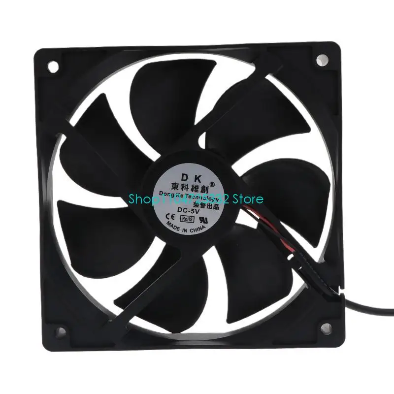 P5EA Quiet 120mm 5V USB Fan Porous Bearing for Receiver DVRs Computer Cabinet Cooling