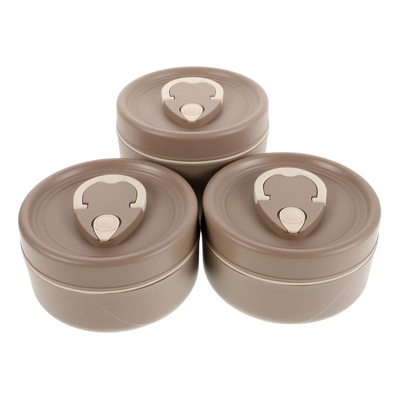 3Pcs Japanese Inspired Insulated Lunch Box Set Stainless Steel Stackable Bento Containers Hot Cold Retention Portable for Work