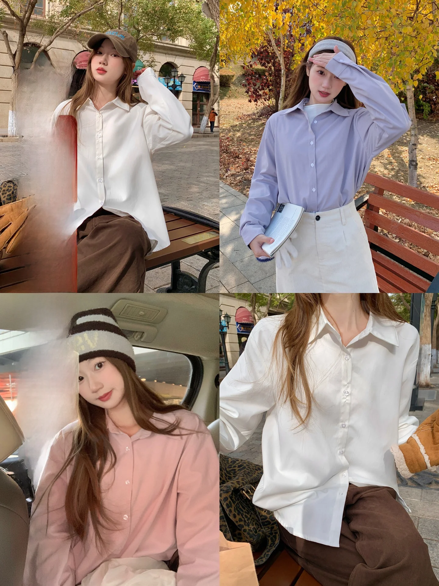 

White Long Sve irt Женский корейский многослойный розовый внутренний дизайн Sense irt Cheese Rabbit Бренд