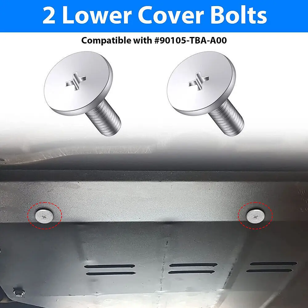 8pcs Engine Access Cover Pins Screws Set for Accord Honda Acura Lower Civic Pin Screw Retainer for 6X CRV Cover 90674-TY2-A01