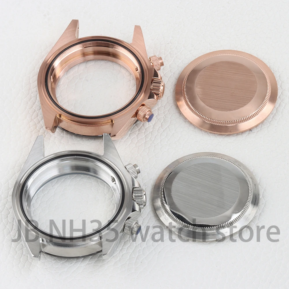 40MM Quartz Chronograph Stainless Steel Watch Case Sapphire Glass 100M Water-resistant For Seiko DAYTONA VK63 VK64 Movement view 6