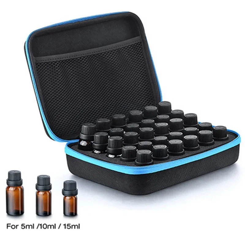 Travel Essentials Oil Storage Bag 30 Slots for 5ML 10ML 15ML Essential Oil Bottle Holder Portable Carrying Hanging Organizadores