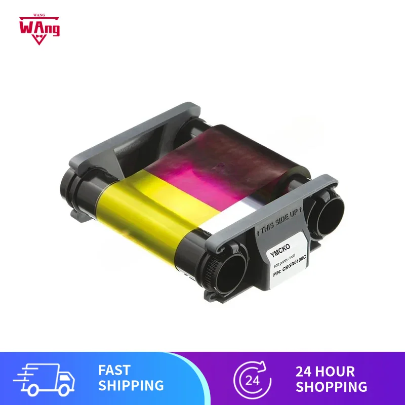 

Original GTA badgy100/badgy200 ymcko color ribbon cbgr0100c 100prints cbgr0500k black ribbon 500prints