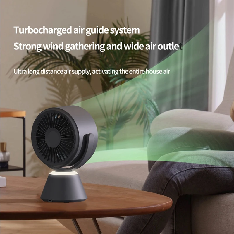 Ventilador Turbo de alta velocidad con pantalla Digital, cabezal agitador, alta potencia eólica, luz, 1 Juego