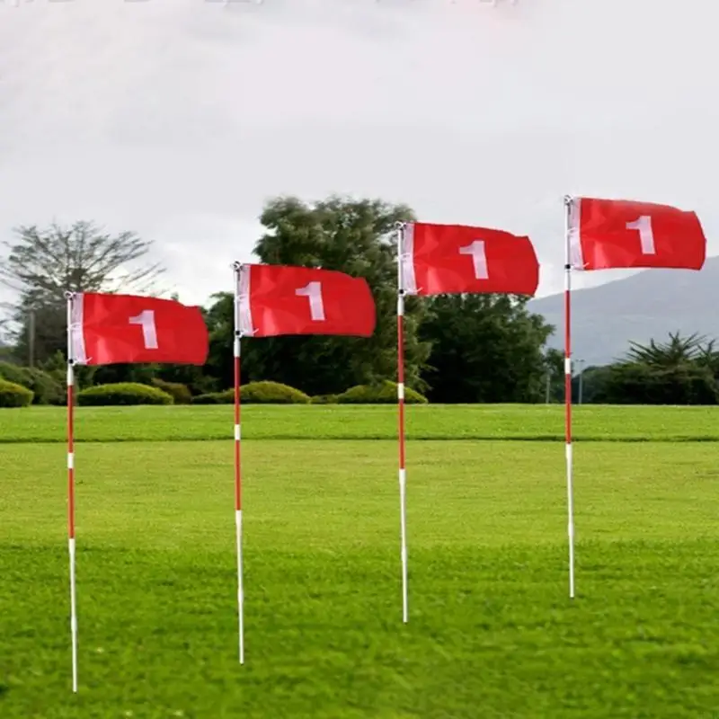 Golfs Flagsticks Flags with Hole Cups Putting Green Flags Golfs Pin Flagstick