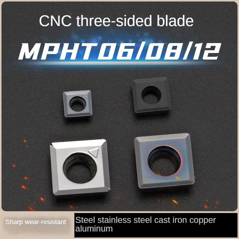 

Трехстороннее фрезерное лезвие MPHT060304 MPHT080305 MPHT120408 для деталей из нержавеющей стали, чугуна и алюминия