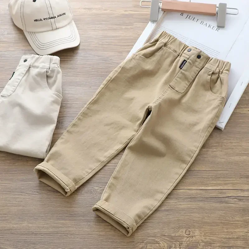 Baby Boy Girl Loose Pants New Fashion Korean Style Casual Solid Spring Autumn Children's Pants for 1-6 Years