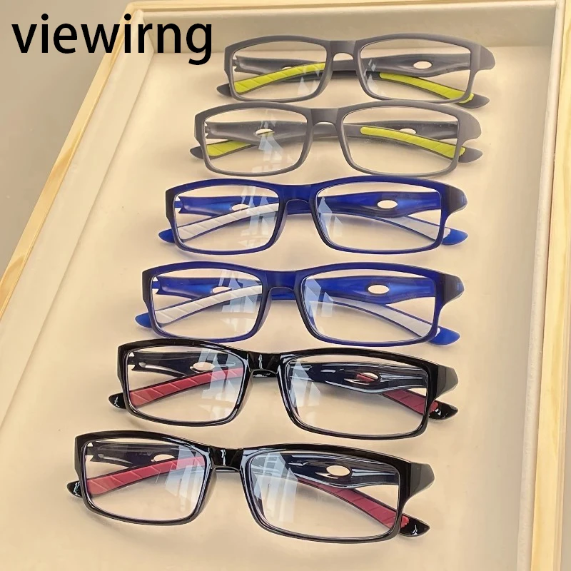 Viewring 6 Stück modische, ultraleichte Lesebrillen, Unisex, klassischer Stil, HD-Anti-Blaulicht-Brillen für das tägliche Arbeiten und Lesen