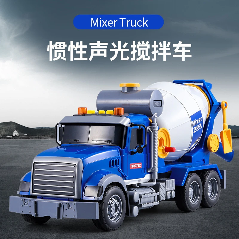 Hot Sale Large Inertia Simulation Lighting Music Mixing Engineering Car Toys Boys Children Truck Model Car Toys for Kid Gifts