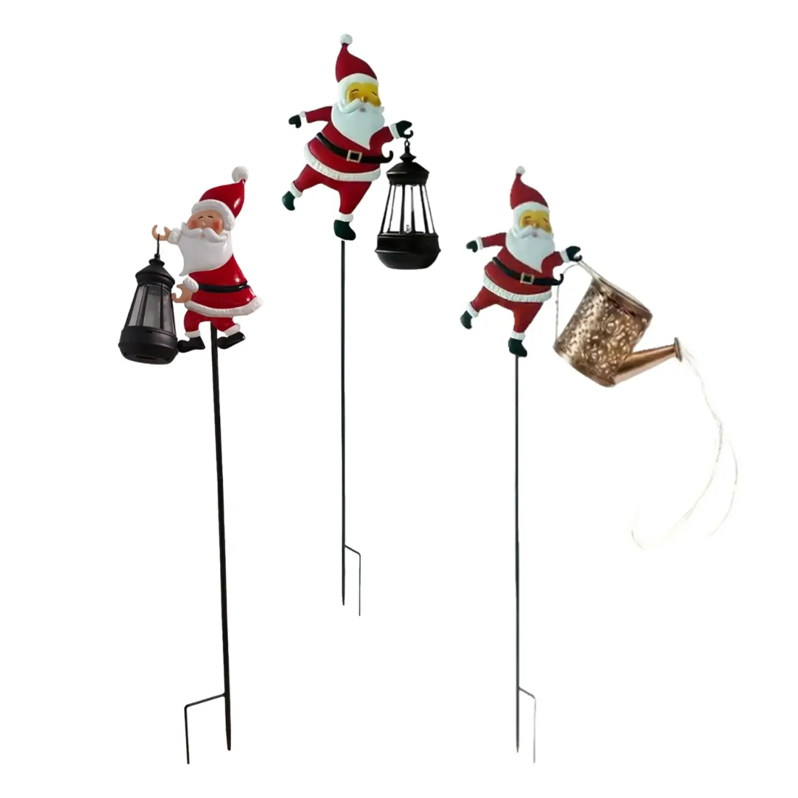 

Outdoor Solar Powered Garden Stake Santa Claus Light Iron LED Waterproof for Christmas Pathway Decoration