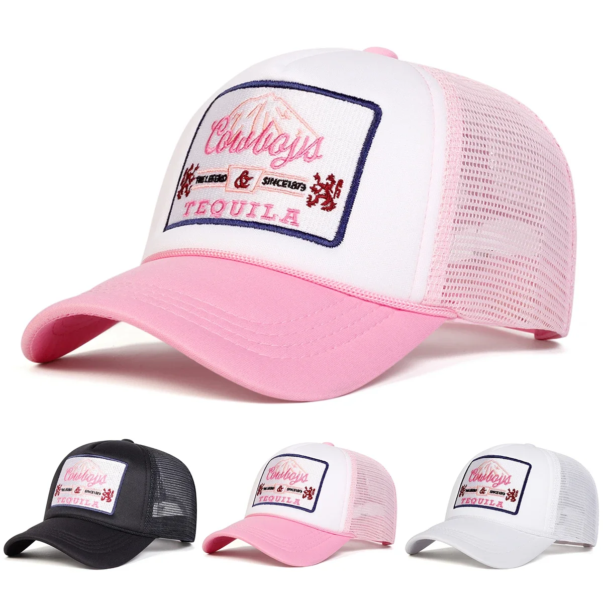 Gorras de Béisbol Unisex con Bordado de la Letra TEQUILA, Gorras Casuales Ajustables para Primavera y Verano, Gorra de Papá, Gorras de Protección Solar