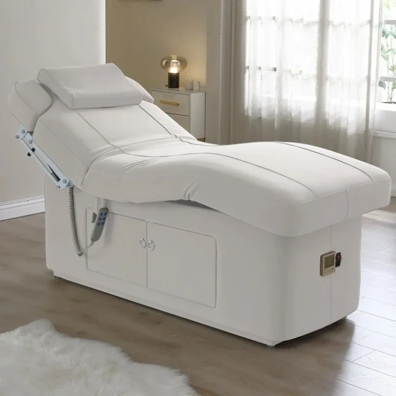 Electric Adjustable Heated Massage Table Professional Beauty Bed Latex Therapy Treatment Couch Multifunction For Salon Spa Camil