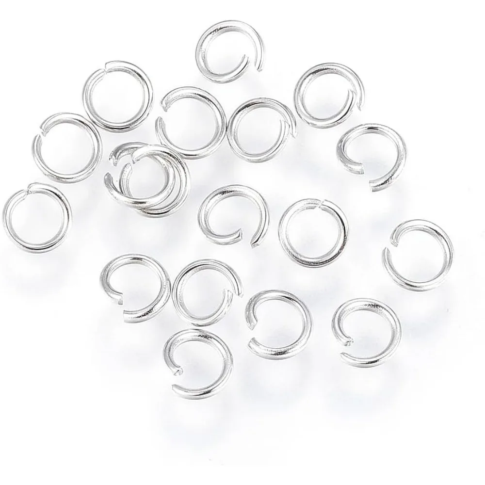 1000 pc Tarnish Resistant 304 Stainless Steel Open Jump Rings Metal Connectors for DIY Jewelry Crafting and Keychain Accessories