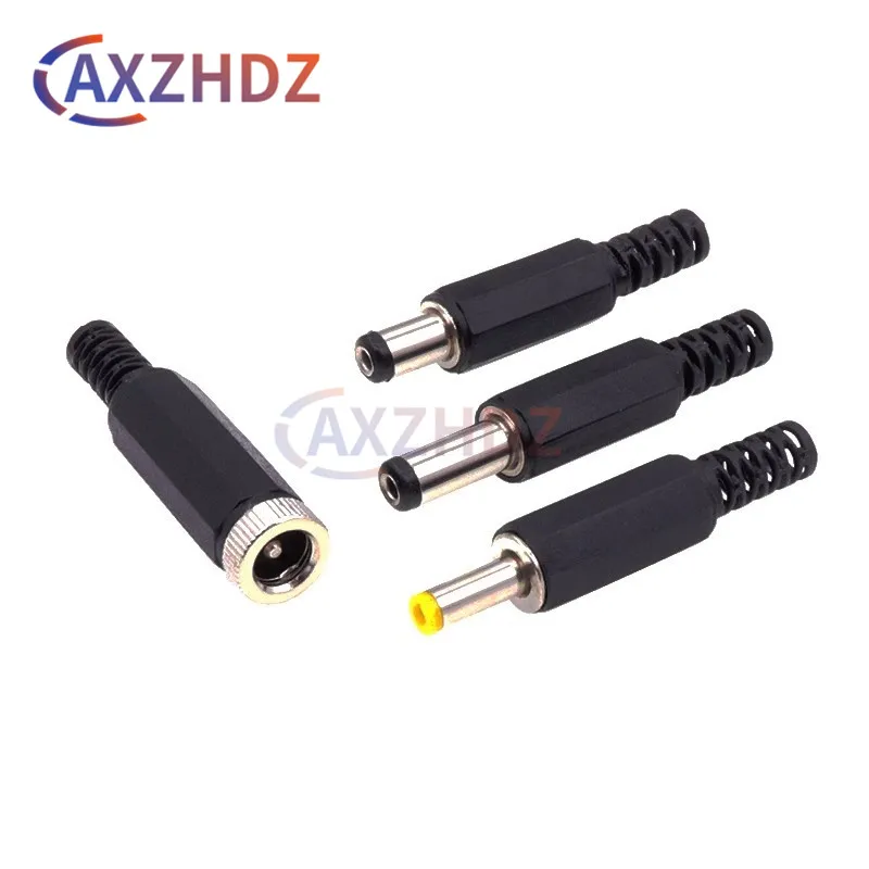 10PCS 5.5x2.1mm Male Plugs + Female Socket Panel Mount Jack DC Power Connector Plastic 5.5*2.5 4.8*1.7 3.5*1.3 3.5*1.1 2.5*0.7