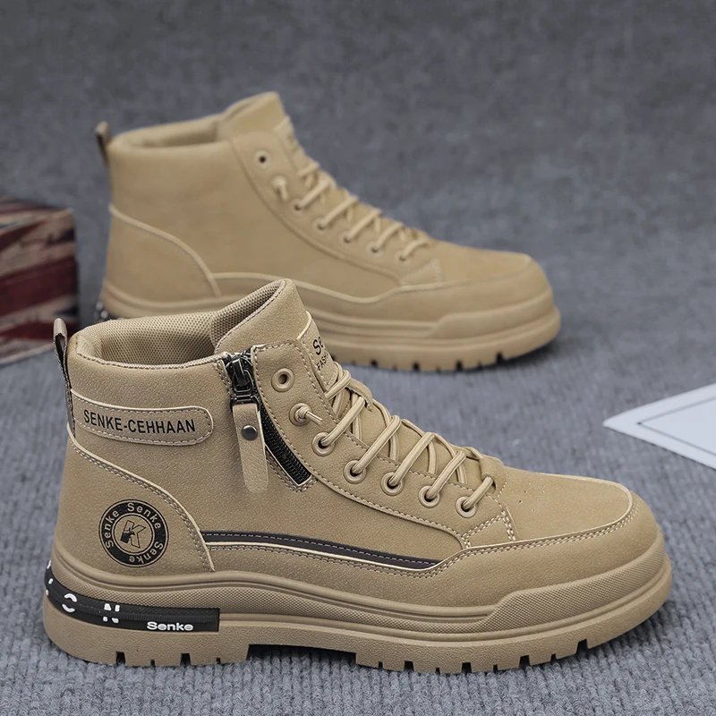 

Men's Work Boots Soft Bottom Wear-Resistant Leather Surface Boots Outdoor Sports Climbing Labor Protection Shoes