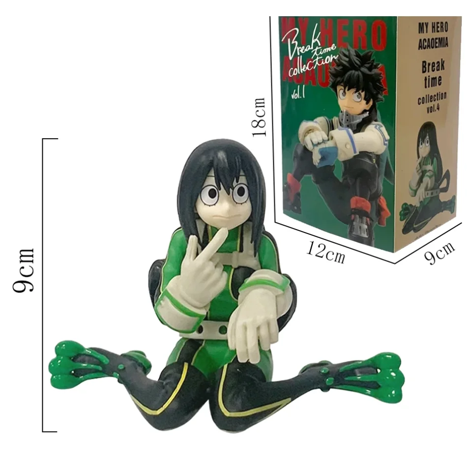 9 سنتيمتر أنيمي الشكل ل Asui Tsuyu يجلس تشكل المواد البلاستيكية عصر الأبطال سلسلة تحصيل نموذج Deku مناسبة كلعبة أطفال #2