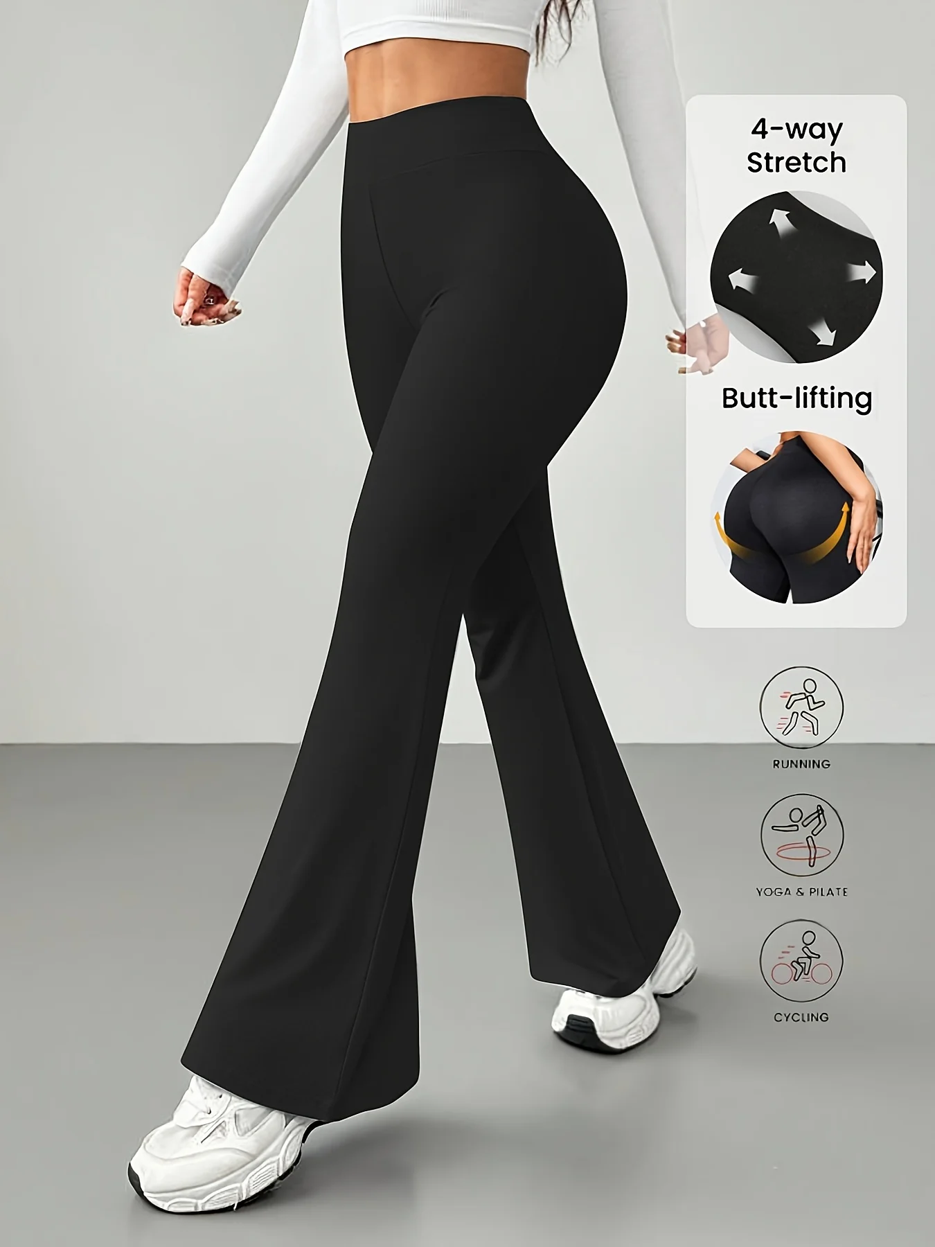 

Женские леггинсы, всесезонная коллекция, эластичная ткань с высокой талией для комфорта, контроль живота, новинка 2023 года