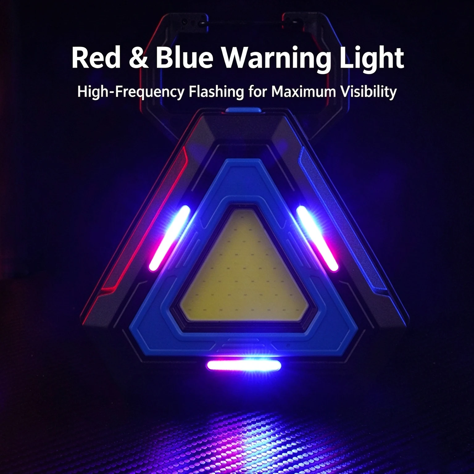 Magnetic COB LED Work Light Rechargeable Triangle Portable Working Lamp with Hook 3Modes Emergency Light for Car Repair Camping