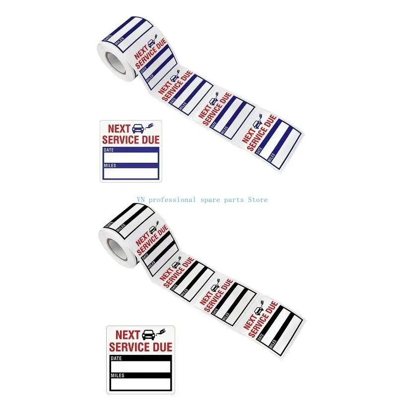 

41XA 150 Pieces Oil Change Reminder Stickers Next Service Due Labels Low-Tack for Windshield Car Window Inch Black Blue