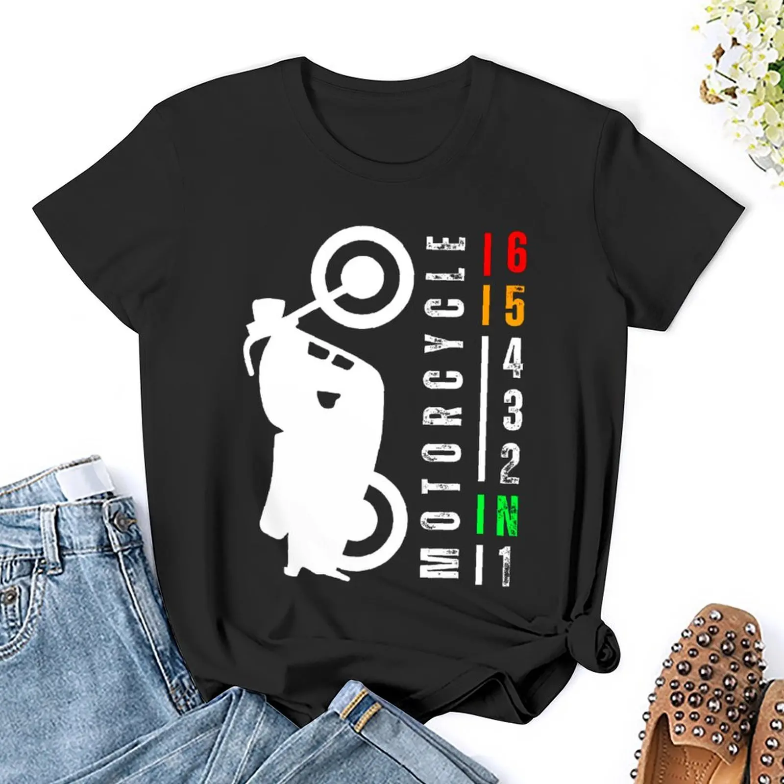 Fresh 1 n23456 moto Gear Shift motociclista Classic t-shirt Move Tees Casual Graphic Funny Sarcastic Aactivity Competition