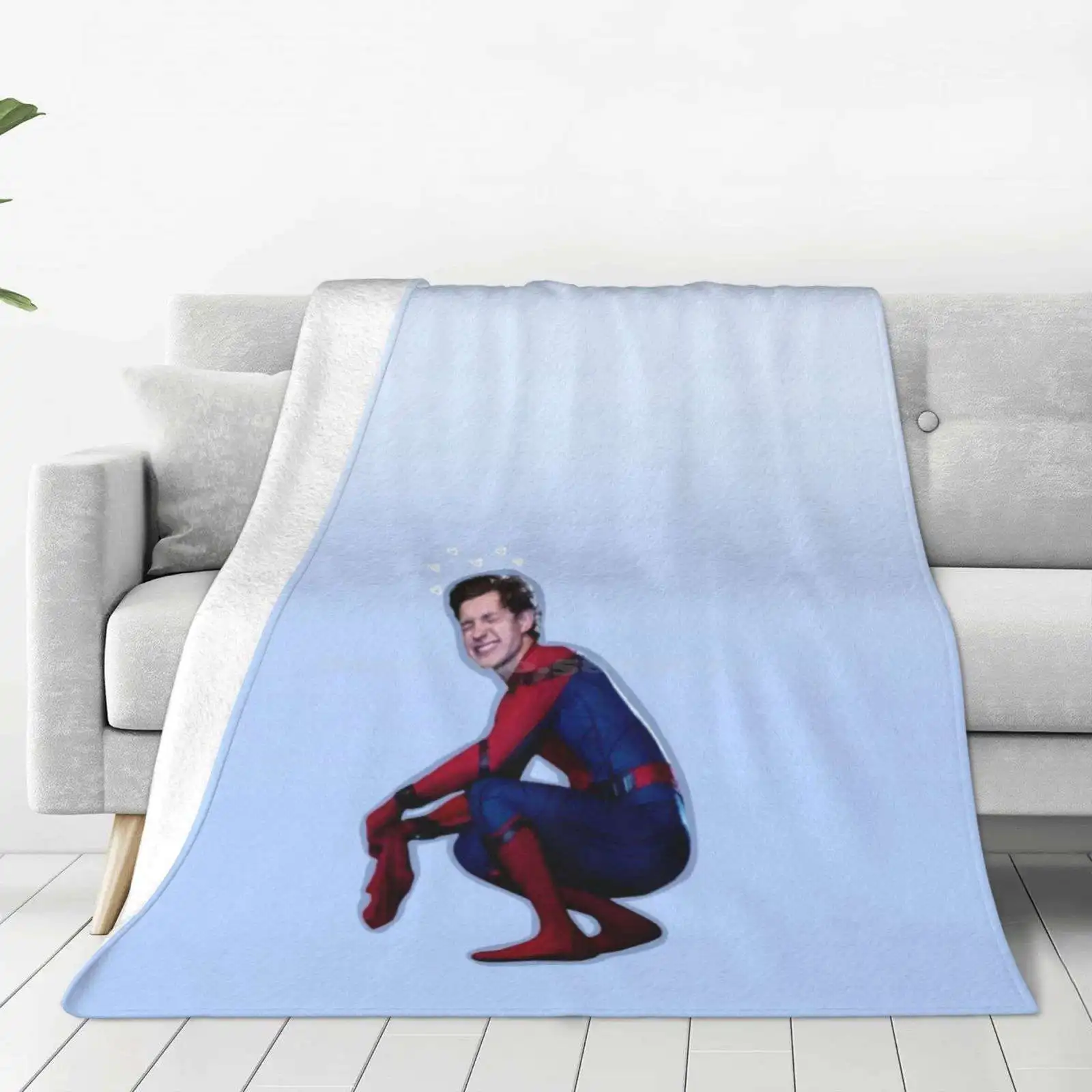 Tom / Peter W Hearts Super Warm Soft Blankets Throw On Sofa/Bed/Travel Homecoming Peter Parker Tom Holland