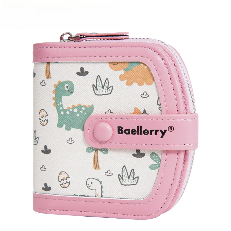 New Cute Dinosaur Print Women's ShortinsWomen's Wallet High-Grade Large-Capacity Wallet Walletwallet