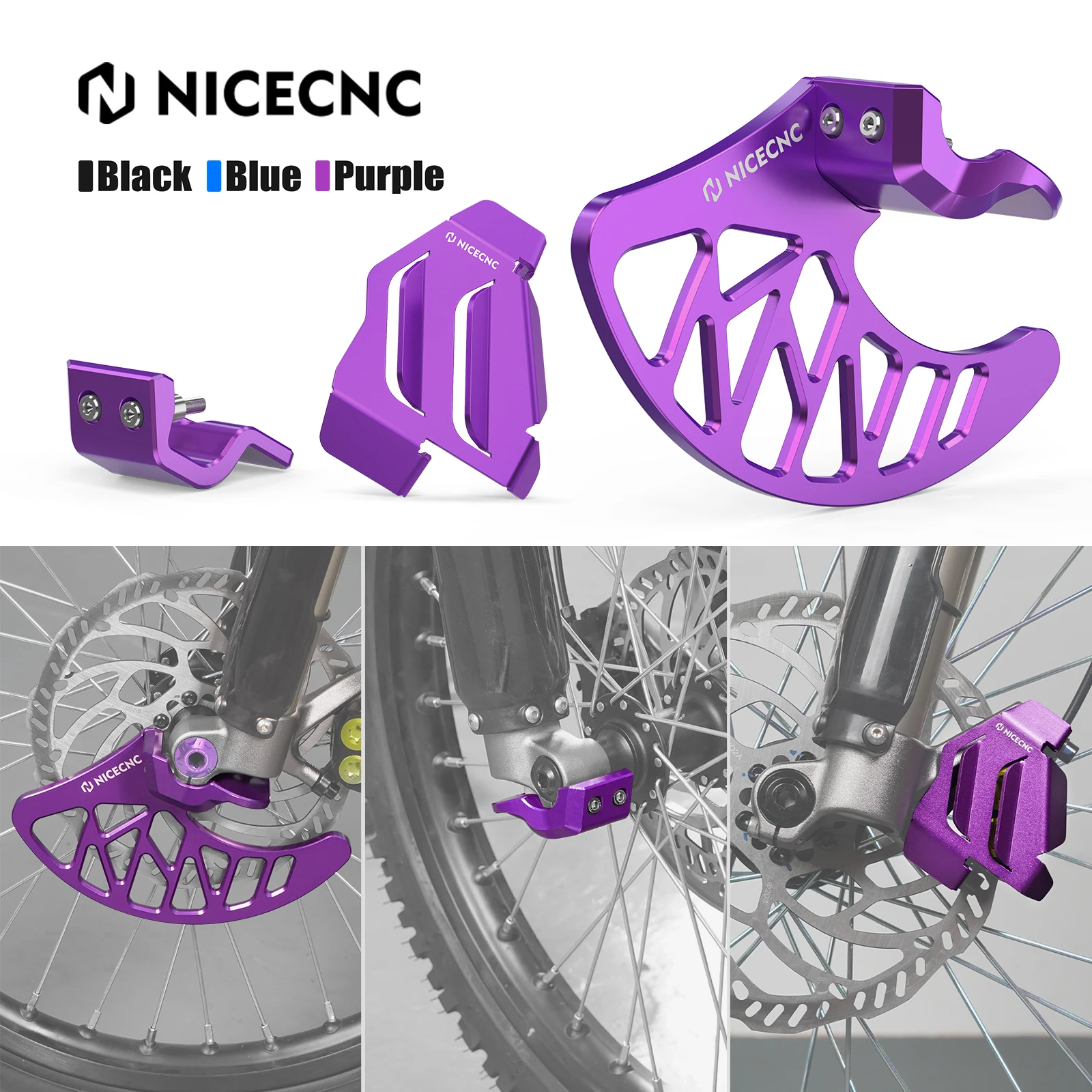 

NICECNC For Surron Light Bee X S L1E Front Brake Caliper Guard & Front Brake Disc Guard For Segway X160 X260 Electric Dirt Bike