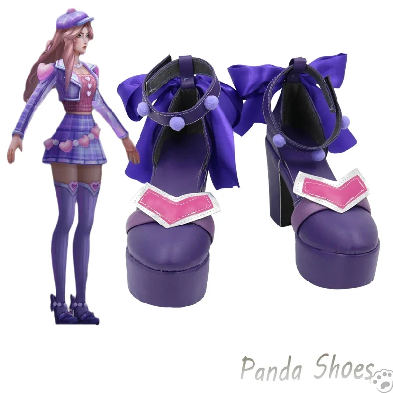 Caitlyn LOL Cosplay Shoes Anime Game League of Legends Boots Sheriff Caitlyn Kirraman Cosplay Costume Prop Shoes for Halloween