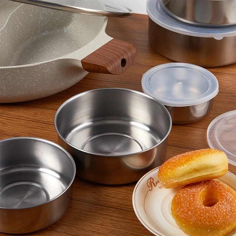 

5Pcs Food Storage Box Stainless Steel Food Containers With Leak-Proof Lids Reusable Storage Stainless Steel Lunch Box