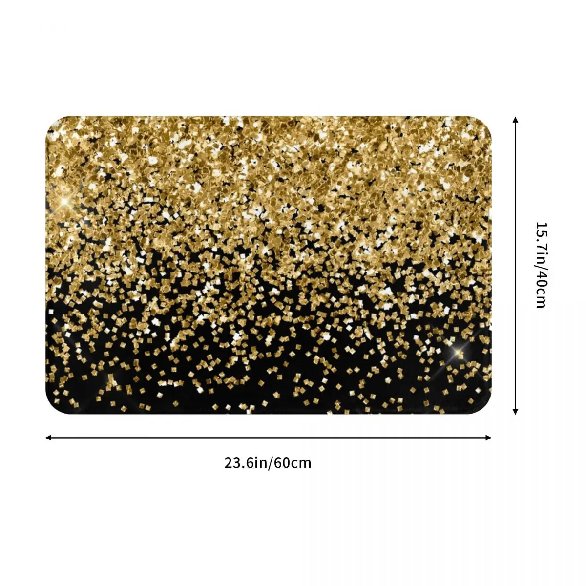 Gold Glitter Doormat Water oil proof Carpet Rug Kitchen Entrance Home Floor Mat for Living room Footpad Mats