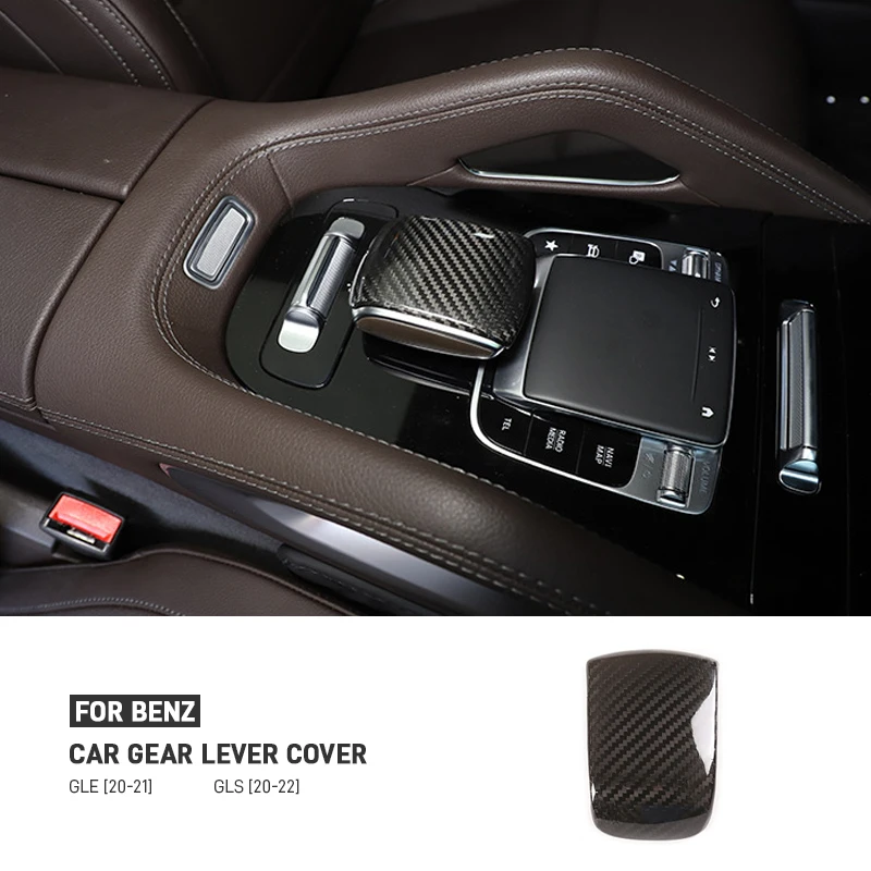 

Car Real Carbon Fiber Gear Head Shift Knob Handle Trim Cover For Mercedes Benz GLE GLS Class W167 V167 X167 AMG GLE53 2020-2022